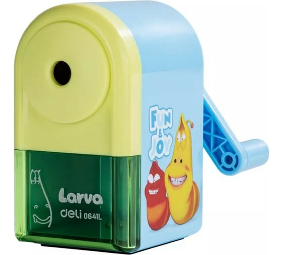 Механическая точилка для карандашей DELI Larva E0641L 1 отверстие пластик ассорти, 12 шт 1658067 1