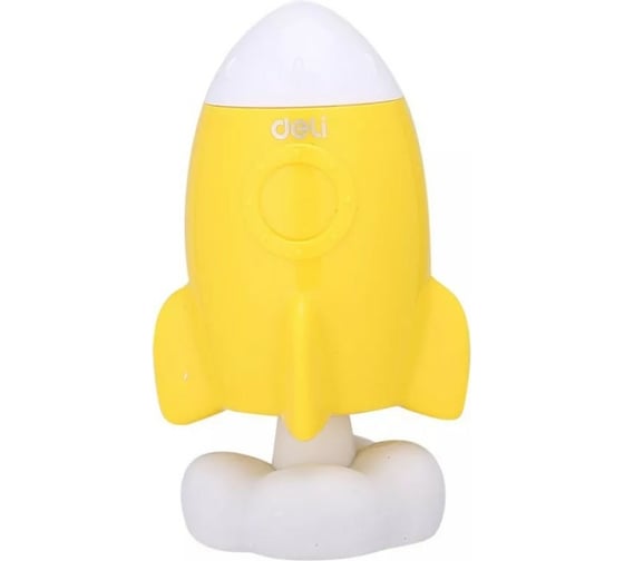 Ручная точилка для карандашей DELI Rocket Bumpees ER00601 1 отверстие пластик ассорти блистер, 12 шт 1112416
