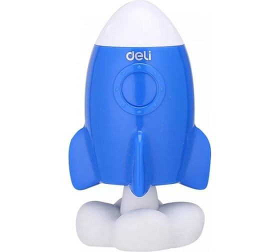 Ручная точилка для карандашей DELI Rocket Bumpees ER00601 1 отверстие пластик ассорти блистер, 12 шт 1112416