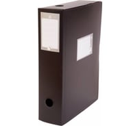 Архивный короб БЮРОКРАТ BA100/08BLCK вырубная застежка, пластик 0.8 мм, корешок 100 мм, 330x245 мм, черный, 30 шт 816194