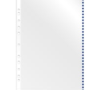 Папка-вкладыш БЮРОКРАТ Премиум глянцевые, А4+, 30 мкм, синий край, упаковка 50 шт, 60 упак 817138