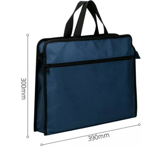Папка-портфель DELI 63753 BLUE 2 отделения A4 текстиль синий, 10 шт 1435536