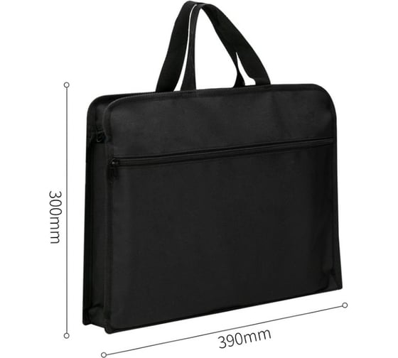 Папка-портфель DELI 63753 BLACK 2 отделения A4 текстиль черный, 10 шт 1435529