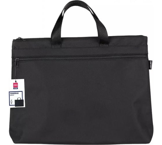 Папка-портфель DELI Extend EB55022 2 отделения A4 текстиль черный 1059046 1