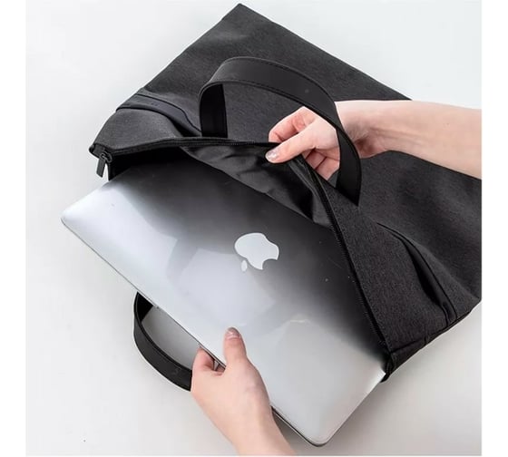 Папка-портфель DELI 63750 GREY 1 отделение терилен серый 1366169