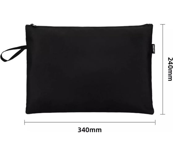 Папка-портфель DELI 63466 BLACK 1 отделение A4 текстиль черный, 10 шт 1485101