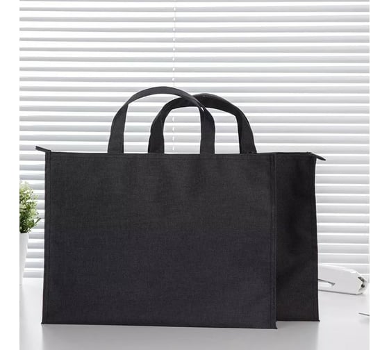 Папка-портфель DELI 5592 BLACK 1 отделение текстиль черный, 24 шт 1459518