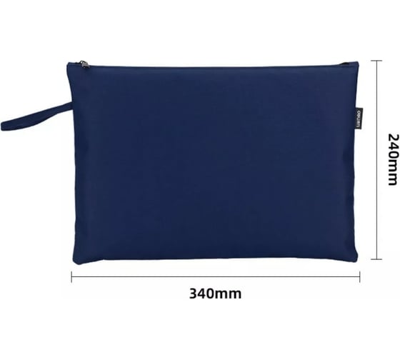 Папка-портфель DELI 63466 BLUE 1 отделение A4 текстиль синий, 10 шт 1485106