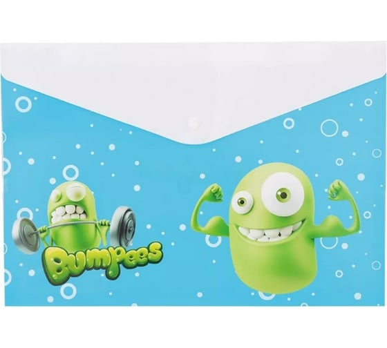 Конверт на кнопке DELI Bumpees EZ65102 A4 горизонтальное расширение пластик ассорти, 10 шт 1028921