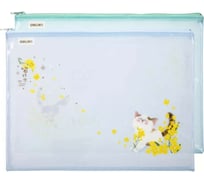 Папка на молнии DELI ZIP 72537 A4 ПВХ 0.65 мм ассорти, 12 шт 1484994