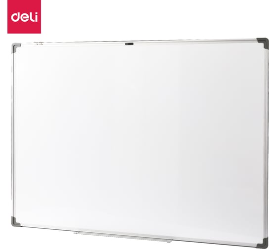 Магнитно-маркерная доска DELI 90x120см, алюминиевая рама, белая E39034A