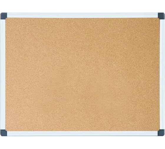 Пробковая доска DELI E39054 пробка 90x120 см алюминиевая рама 495977 1
