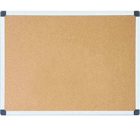Пробковая доска DELI E39052 пробка коричневый 45x60 см алюминиевая рама 489720
