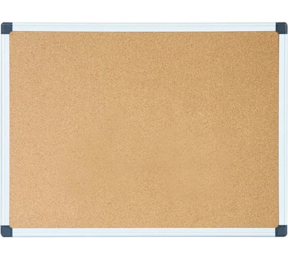 Пробковая доска DELI E39052 пробка коричневый 45x60 см алюминиевая рама 489720