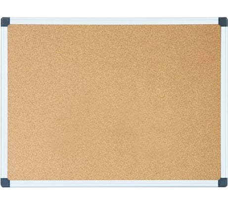 Пробковая доска DELI E39053 пробка коричневый 60x90 см алюминиевая рама 489721