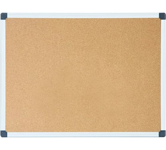 Пробковая доска DELI E39053 пробка коричневый 60x90 см алюминиевая рама 489721