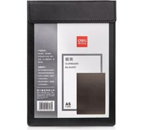 Папка-планшет DELI 64507 BLACK A5 искусственная кожа черный с магнитной крышкой, 24 шт 1394325
