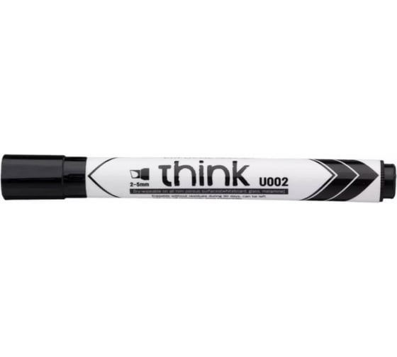 Маркер для досок DELI Think EU00220 скошенный пишущий наконечник 2-5 мм черный, 12 шт 412171