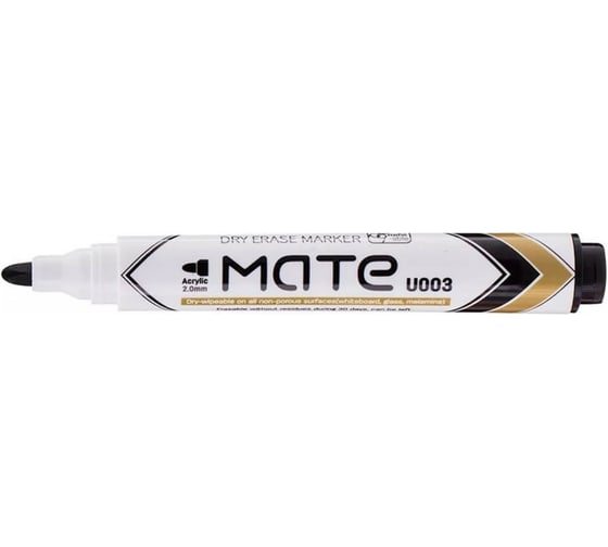Маркер для досок DELI Mate EU00320 круглый пишущий наконечник 2 мм черный, 12 шт 461198 1