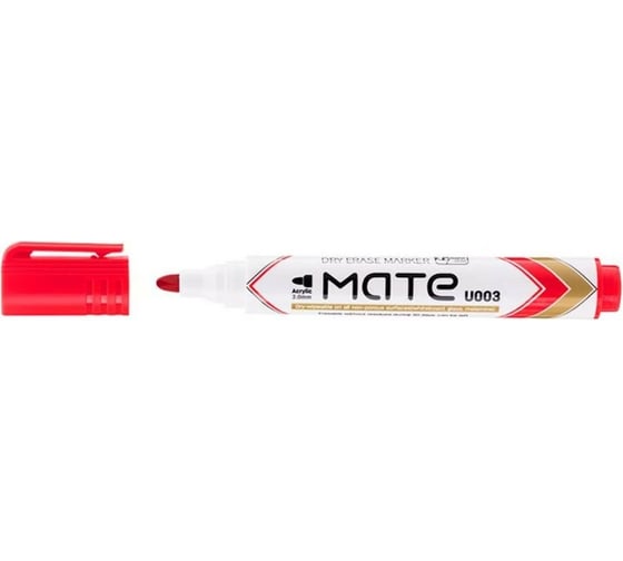 Маркер для досок DELI Mate EU00340 круглый пишущий наконечник 2 мм красный, 12 шт 1056376 1