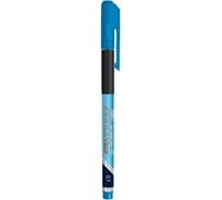 Шариковая ручка DELI Arrow EQ10-BL синий металлический синий корпус диаметр 0.7 мм синие чернила резиновая манжета, 12 шт 1204739