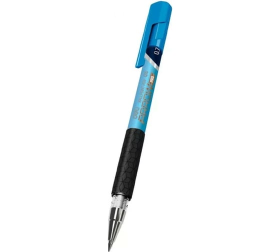 Шариковая ручка DELI Arrow EQ10-BL синий металлический синий корпус диаметр 0.7 мм синие чернила резиновая манжета, 12 шт 1204739