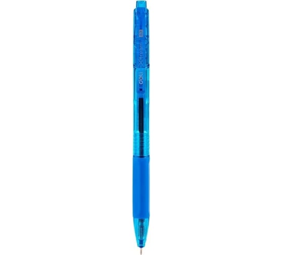 Автоматическая шариковая ручка DELI X-tream EQ21-BL синий/прозрачный корпус диаметр 0.7 мм синие чернила резиновая манжета, 12 шт 1485128