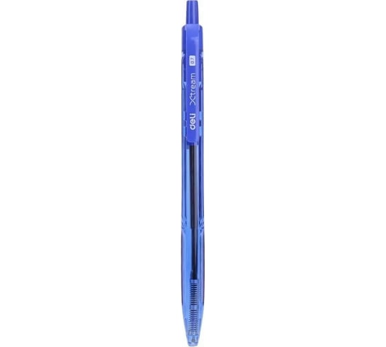 Автоматическая шариковая ручка DELI X-tream EQ02130 синий корпус диаметр 0.7 мм синие чернила линия 0.4мм, 12 шт 1215497