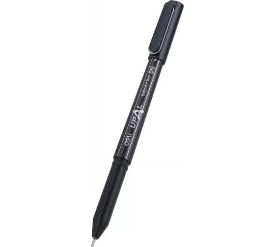 Шариковая ручка DELI Upal EQ15-BK черный корпус диаметр 0.7 мм черные чернила, 12 шт 1204788