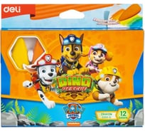 Пластиковые мелки DELI Paw Patrol EC202-12 12 цветов картонная коробка европодвес, 24 упак 1641237