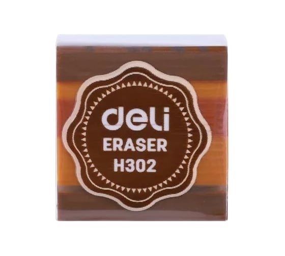 Ластик DELI прямоугольный 35x35x35 мм ассорти индивидуальная картонная упаковка, 32 шт 1480402