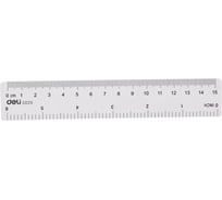 Линейка DELI пластик длина 15 см прозрачный пластиковый пакет с европодвесом, 120 шт 1204892