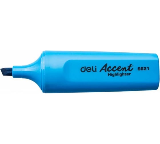 Текстовыделитель DELI Accent ES621 BLUE скошенный пишущий наконечник 1-5 мм синий 436859 1