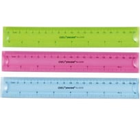 Линейка DELI E6208 пластик длина 20 см ассорти гибкая/двусторонняя шкала, 24 шт 427591