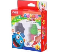 Восковые мелки DELI Color Kids EC20790 6 цветов картонная коробка европодвес, 24 упак 1204940