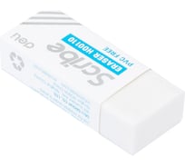 Ластик DELI Scribe EH00110 42x17x10 мм белый картонная коробка, 30 шт 1054919