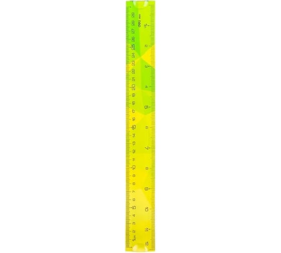 Линейка DELI EH651 пластик длина 30 см ассорти гибкая/двусторонняя шкала, 24 шт 1394434 1