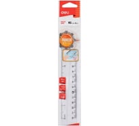 Линейка DELI Pioneer EG00112 пластик длина 15 см прозрачный градуировка УФ чернила, 30 шт 475555