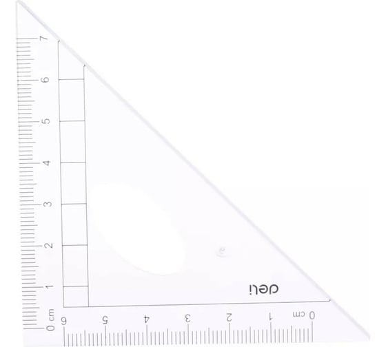 Набор линеек DELI Exam EG01903 пластик голубой прозрачный комплект линейка 15 см, треугольник 2 шт, транспортир, 24 упак 1204982