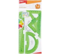 Набор линеек DELI Pioneer EG00402 пластик длина 20 см ассорти флуорисцентный комплект линейка 20 см, треугольник 2 шт, 30 упак 1028969