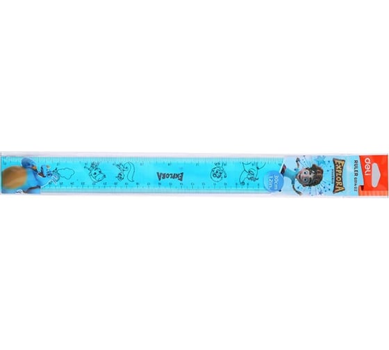 Линейка DELI Explora EG01402 пластик длина 30 см ассорти пластиковый пакет с европодвесом 1112386