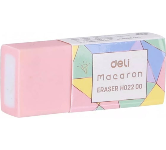 Ластик DELI Macaron EH02200 50x20x11 мм ассорти пластиковая туба, 45 шт 1205010