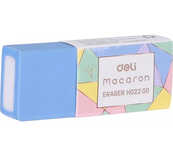 Ластик DELI Macaron EH02200 50x20x11 мм ассорти пластиковая туба, 45 шт 1205010