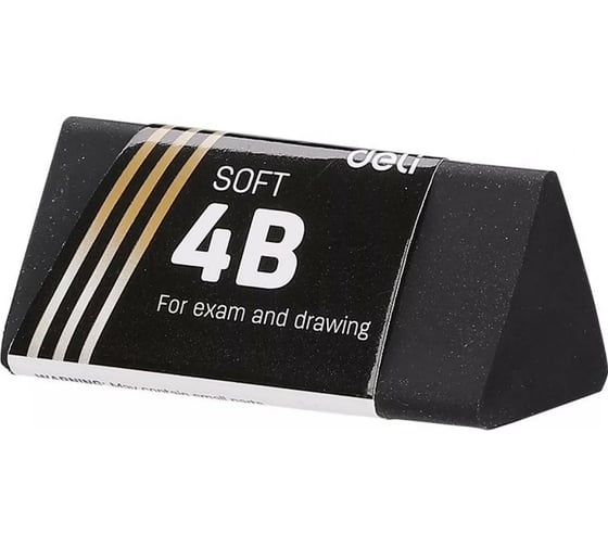 Ластик DELI треугольный 40x19x19мм черный EH01720