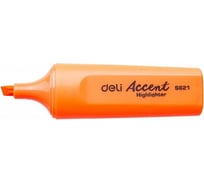 Текстовыделитель DELI Accent ES621 ORANG скошенный пишущий наконечник 1-5 мм оранжевый 436866