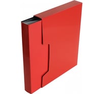 Папка БЮРОКРАТ DeLuxe DLVBOX80RED с 80 прозрачными вкладками, A4, пластик, 0.7 мм, красный, в коробе, 14 шт 1139852