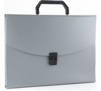 Портфель БЮРОКРАТ BPP6GREY 6 отделений, A4, пластик 0.7 мм, серый, 16 шт 876029