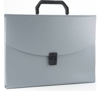 Портфель БЮРОКРАТ BPP13GREY 13 отделений, A4, пластик 0.7 мм, серый, 14 шт 876047