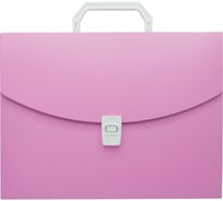 Портфель БЮРОКРАТ Pastel PASTPP01PINK 1 отделение, A4, пластик 0.7 мм, розовый, 14 шт 1604892