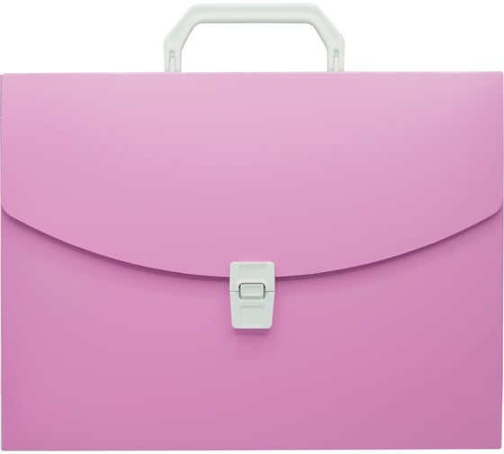 Портфель БЮРОКРАТ Pastel PASTPP01PINK 1 отделение, A4, пластик 0.7 мм, розовый, 14 шт 1604892